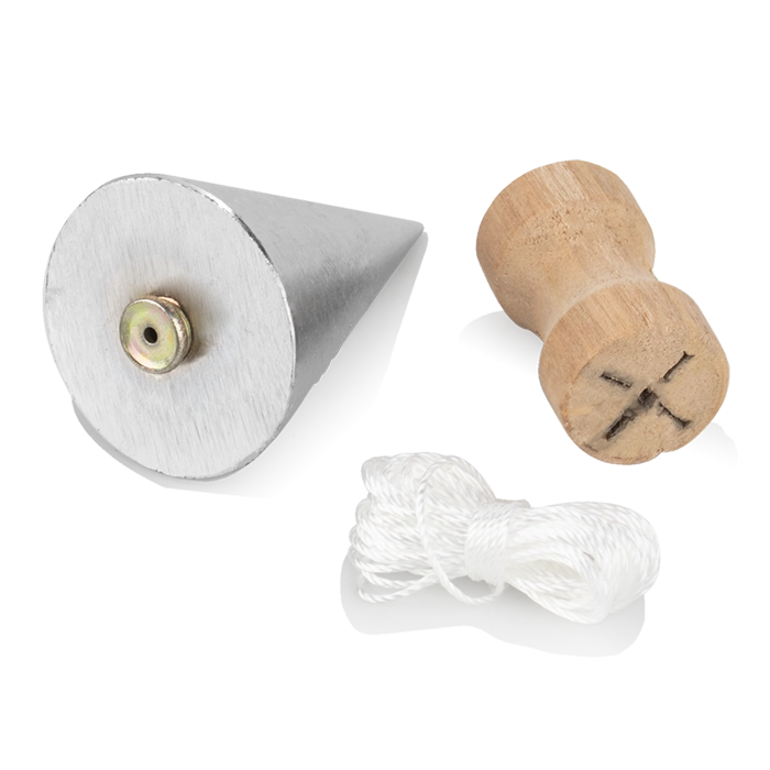 Plomada con Carrete de Madera 400g