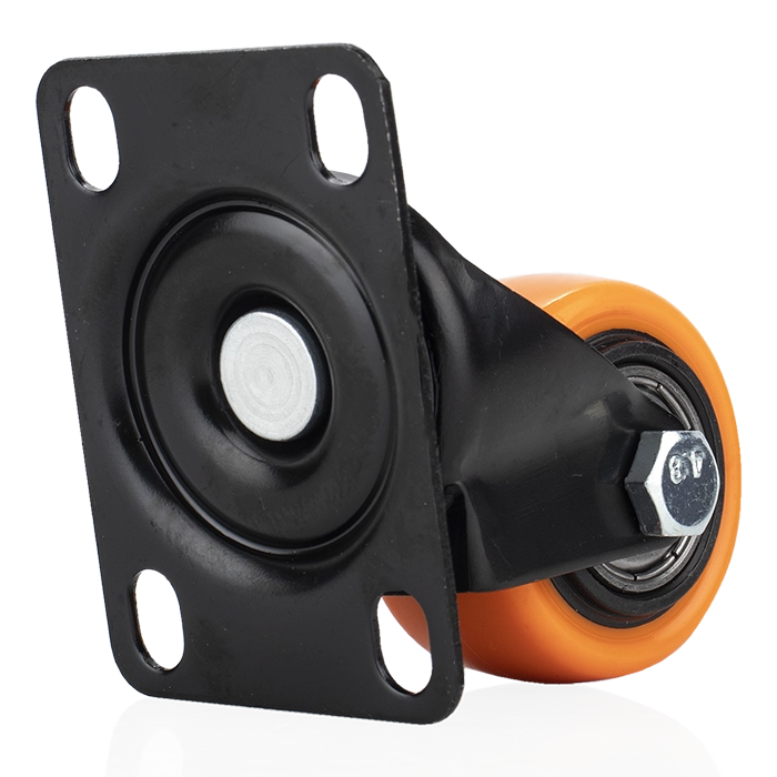 Img 3 del producto Rodachin Plataf. Acero PVC Naranja 40mm