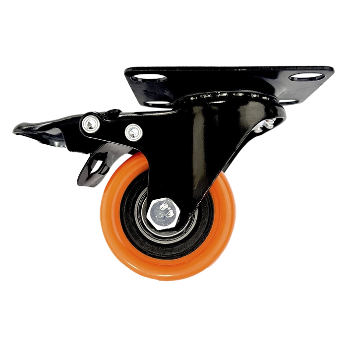 Rodachin Con Freno Acero PVC Nrj 40mm