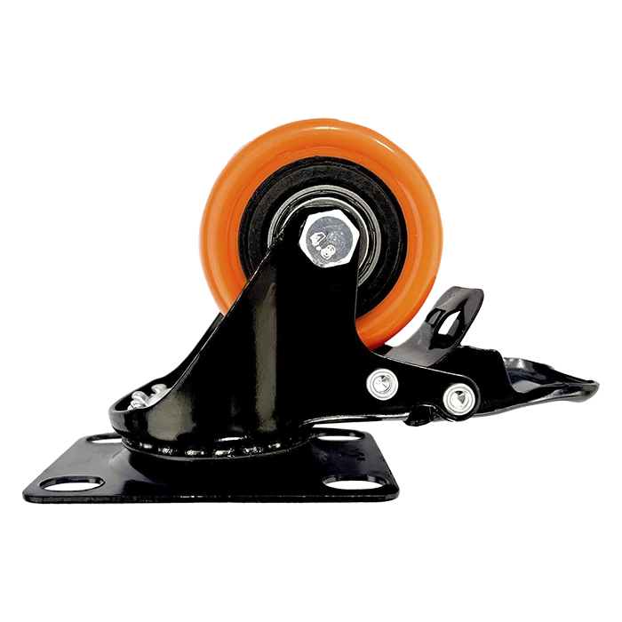 Rodachin Con Freno Acero PVC Nrj 50mm